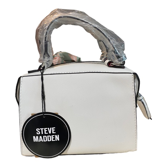 Steve Madden White Breese Crossbody or Satchel Purse - Picture 2 of 6